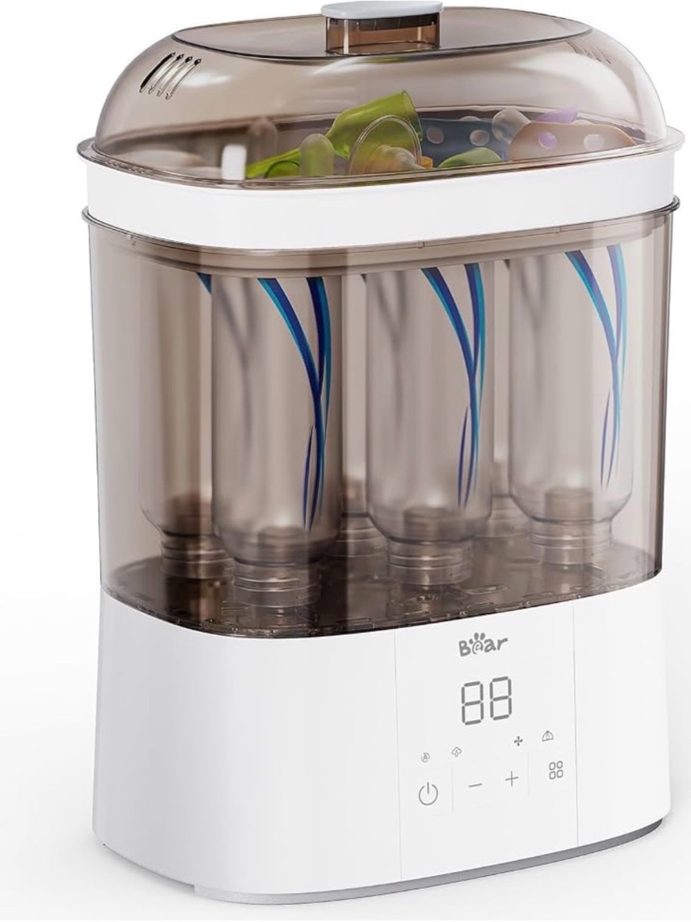 Bear Electric Baby Bottle Sterilizer & Dryer in Smoke Gray - New in box!